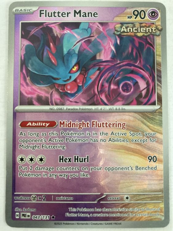 Carta Pokémon Flutter Mane 043/131 Prismatic evolution (Nuovo (secondo ...