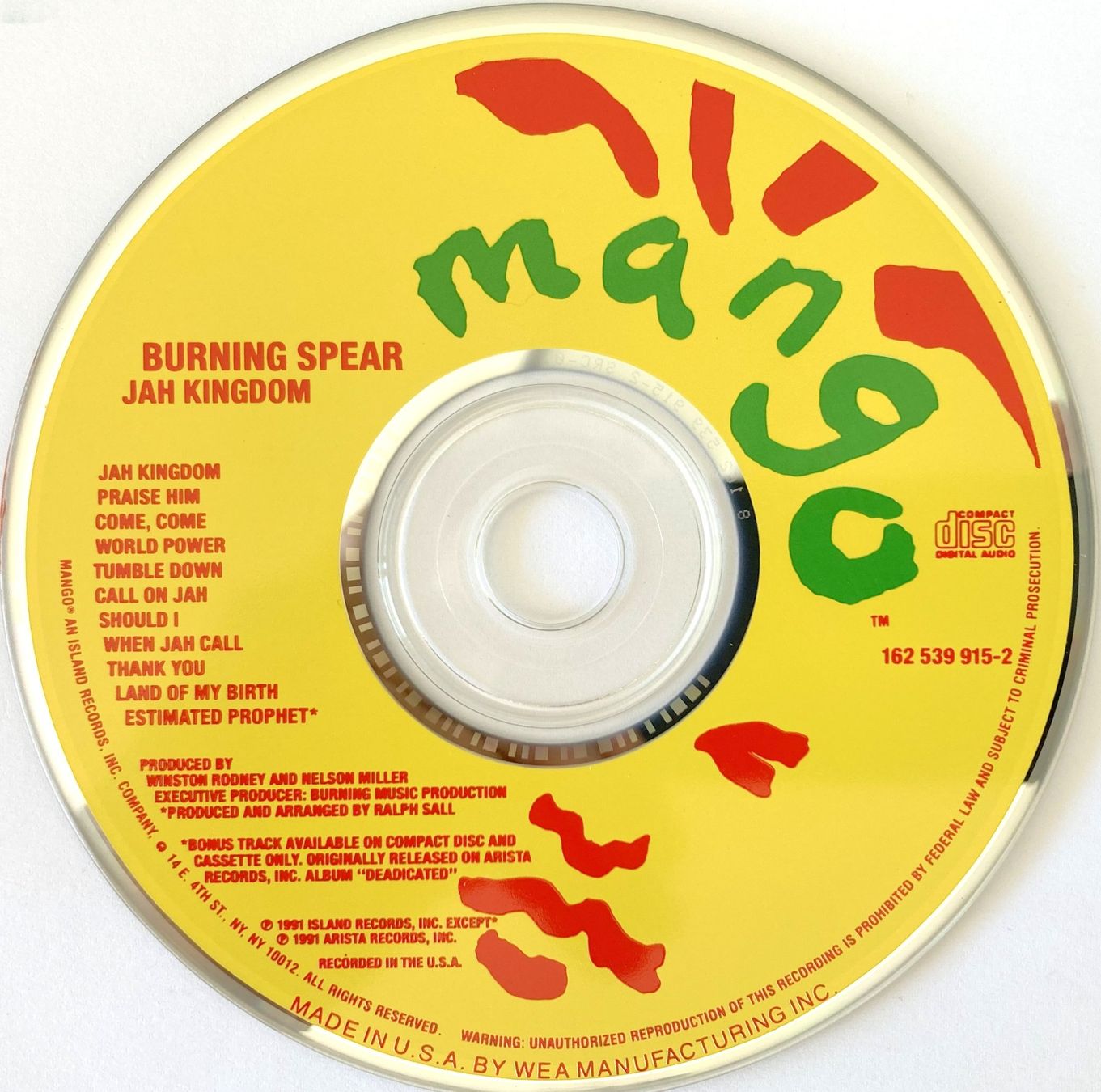 CDs: BURNING SPEAR - JAH KINGDOM – Gebraucht aus Bottens von hotter-than-hell 2