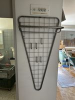 Porte-manteau mural triangulaire métal vintage
