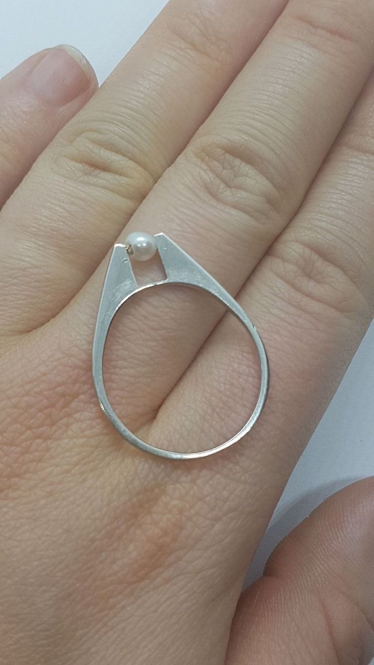 Anelli: Weissgold Perlenring 18 Karat Gold 750 – Nuovo (secondo la descrizione) da Unterägeri venduto da Altgoldschmuck 7