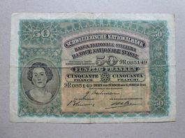 Schweiz ++ 50 Franken 15. Feb. 1940
