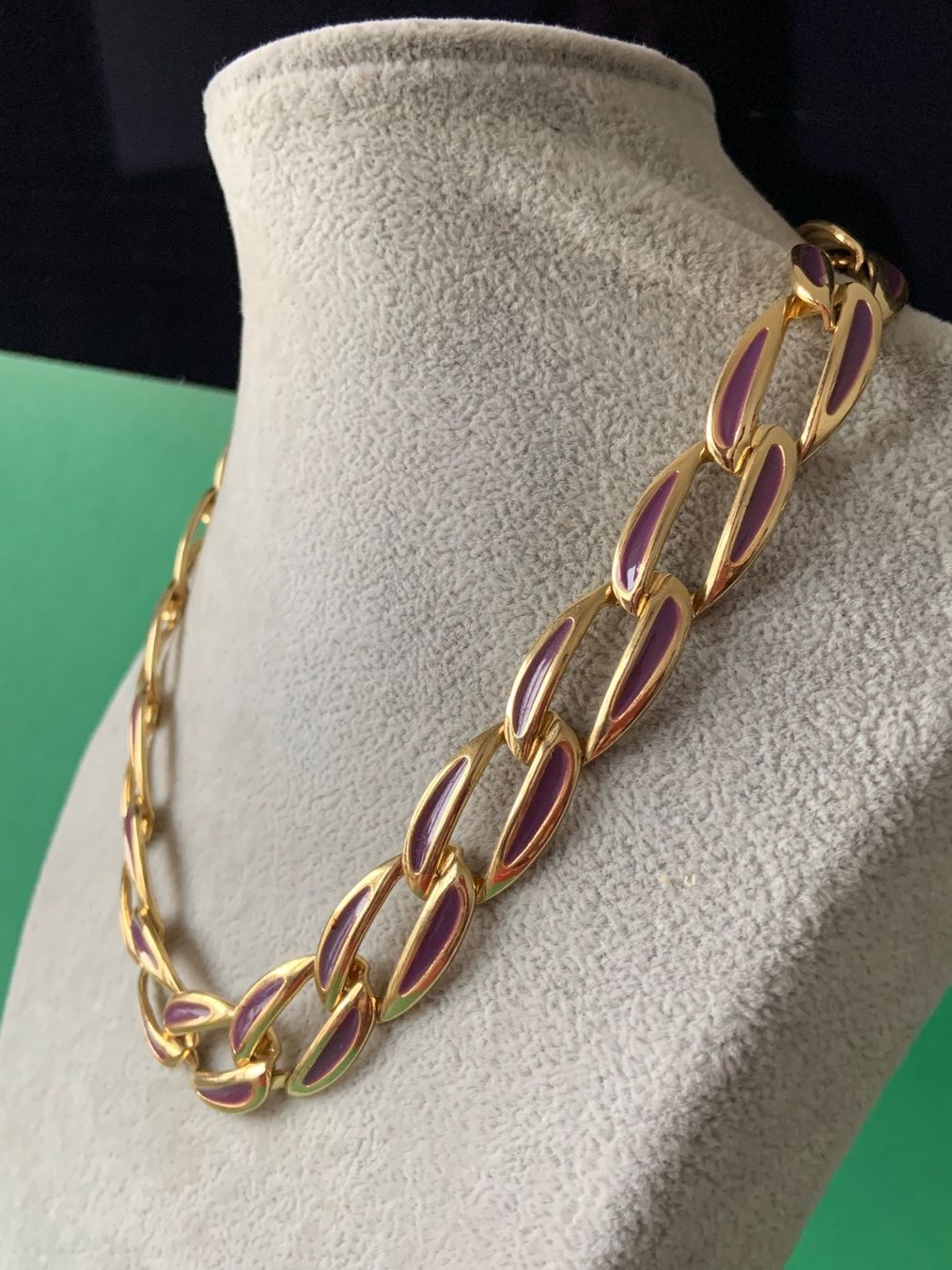 Ketten: Goldkette lila emailliert (42 cm) – Gebraucht aus Dittingen von Bellevista 7