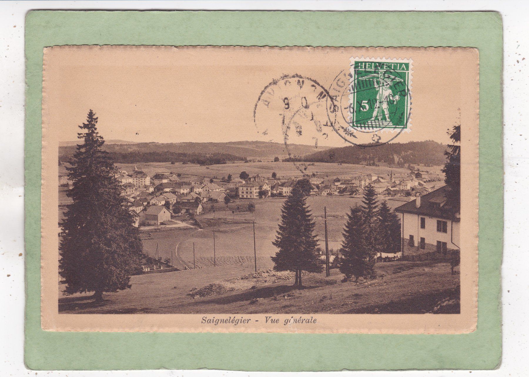 Ansichtskarten: Saignelégier 1919 – Gebraucht aus Herisau von Lisegrat2008