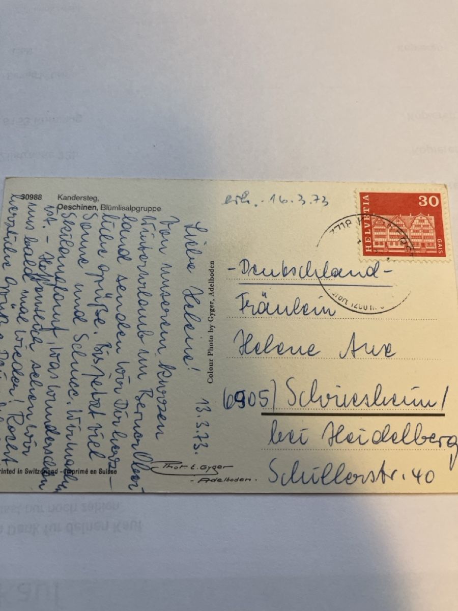 Cartoline postali: kandersteg ski vintage – Usato da scharnachtal venduto da Riso500 1