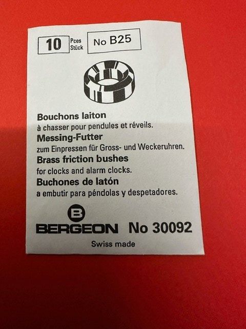 Bergeon Tutti gli attrezzi: BERGEON MESSING-FUTTER SWISS MADE ORIGINALVERPACKT – Nuovo e nell'imballaggio originale da Ostermundigen venduto da wini63
