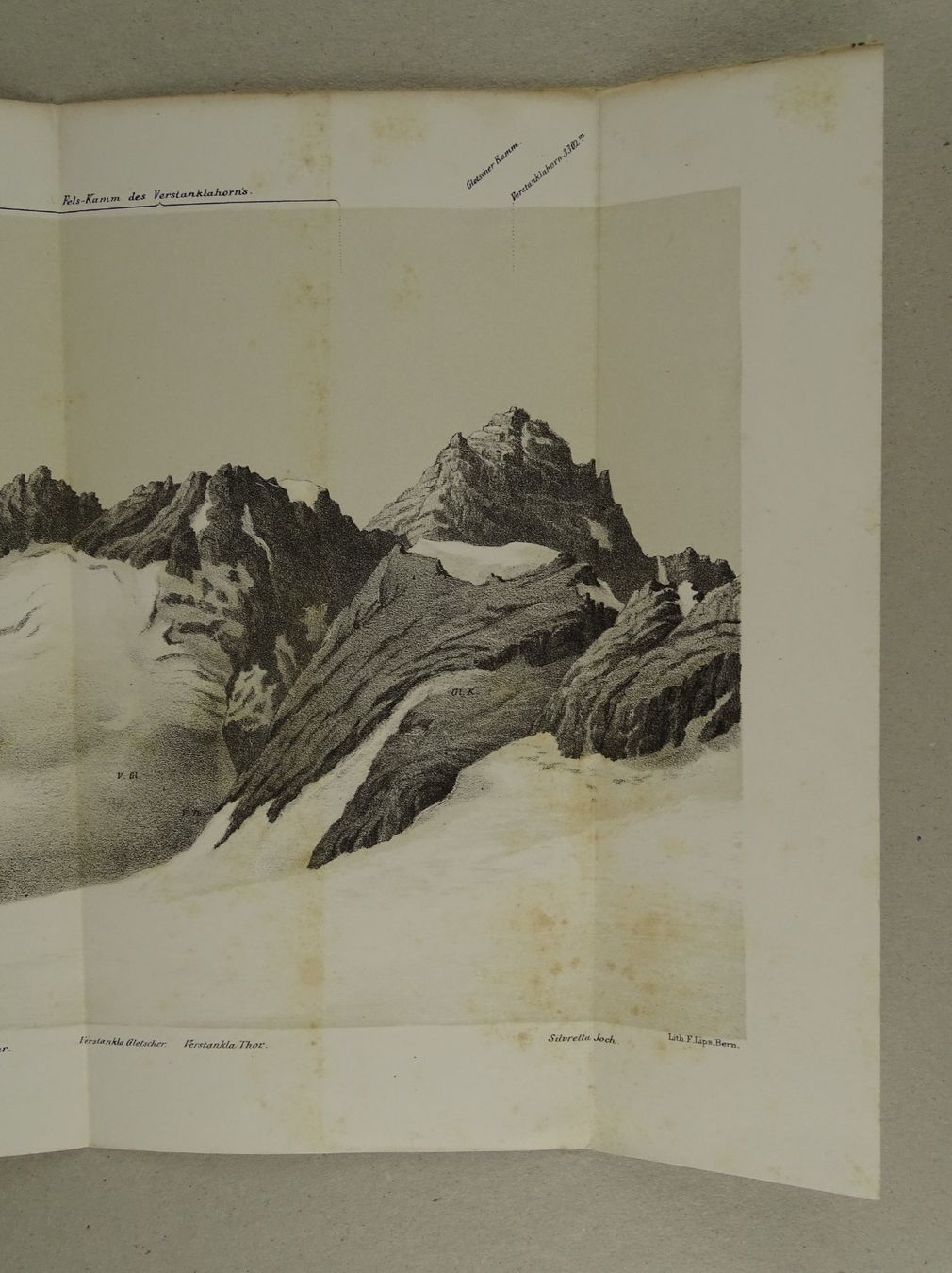 Libri: PANORAMA SILVRETTA PASS, 1866 – Usato da Grüningen venduto da Kartensammler 4