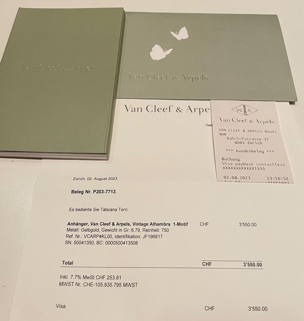 Van Cleef Catenine: Van Cleef & Arpels Alhambra Halskette Gold – Usato da Zürich venduto da Falconking 5