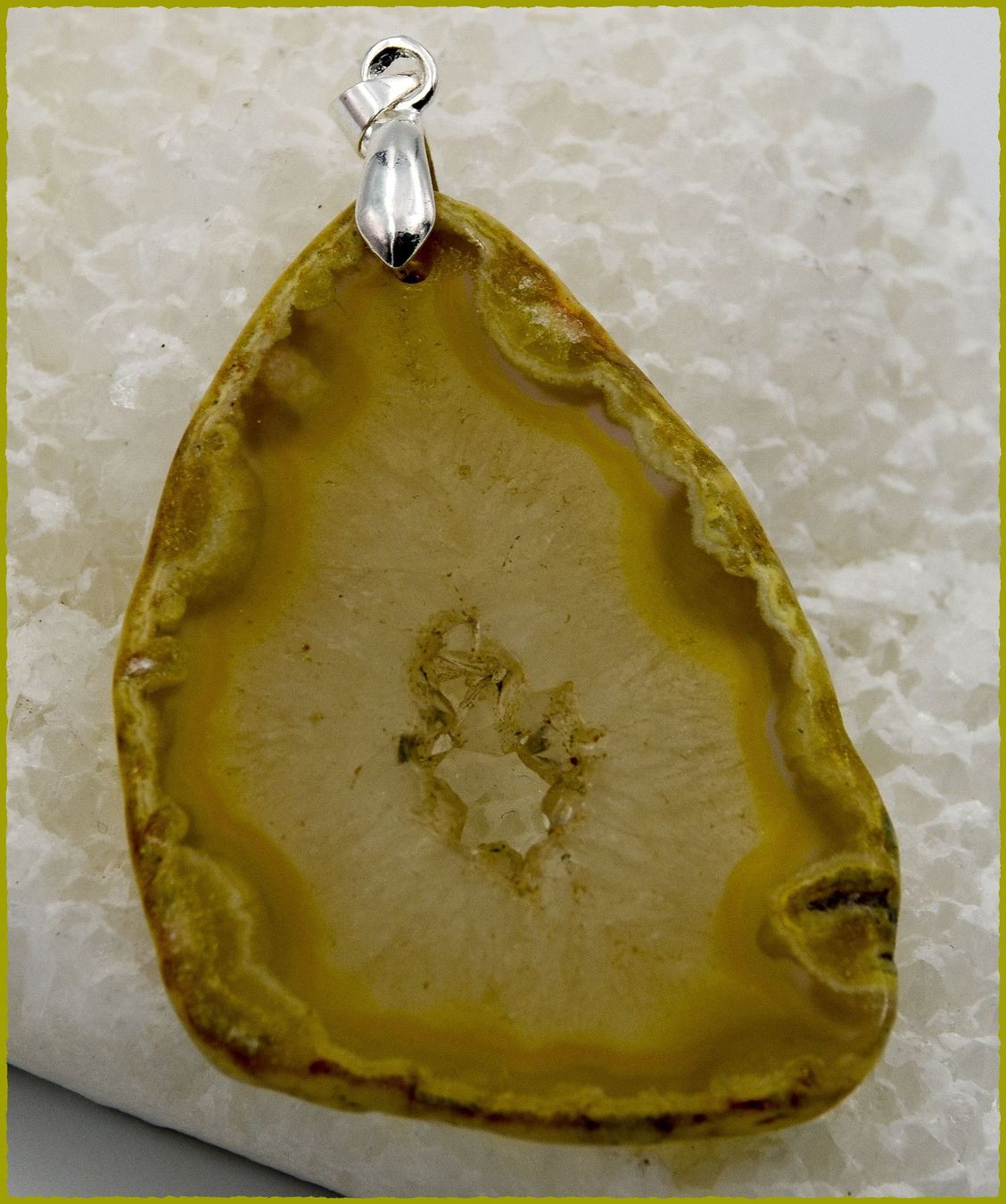 Ciondoli: Achat Scheibe Druzy Anhänger 925 Silber – Nuovo e nell'imballaggio originale da Oberglatt ZH venduto da Goldfee1 1