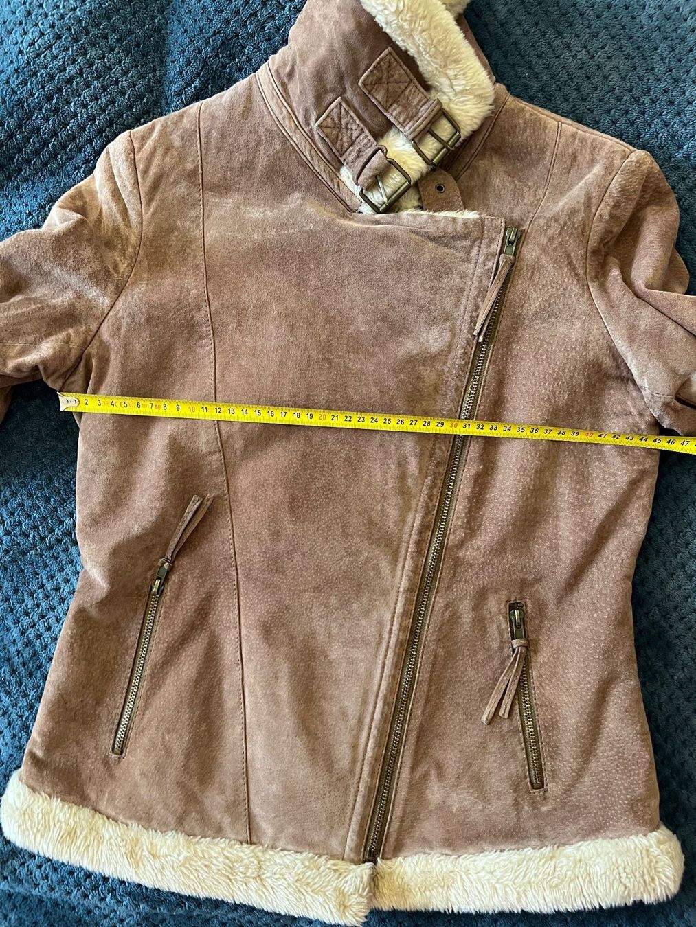 Giacche: Veste d'hiver en daim marron – Usato da Genève venduto da joanna11 3