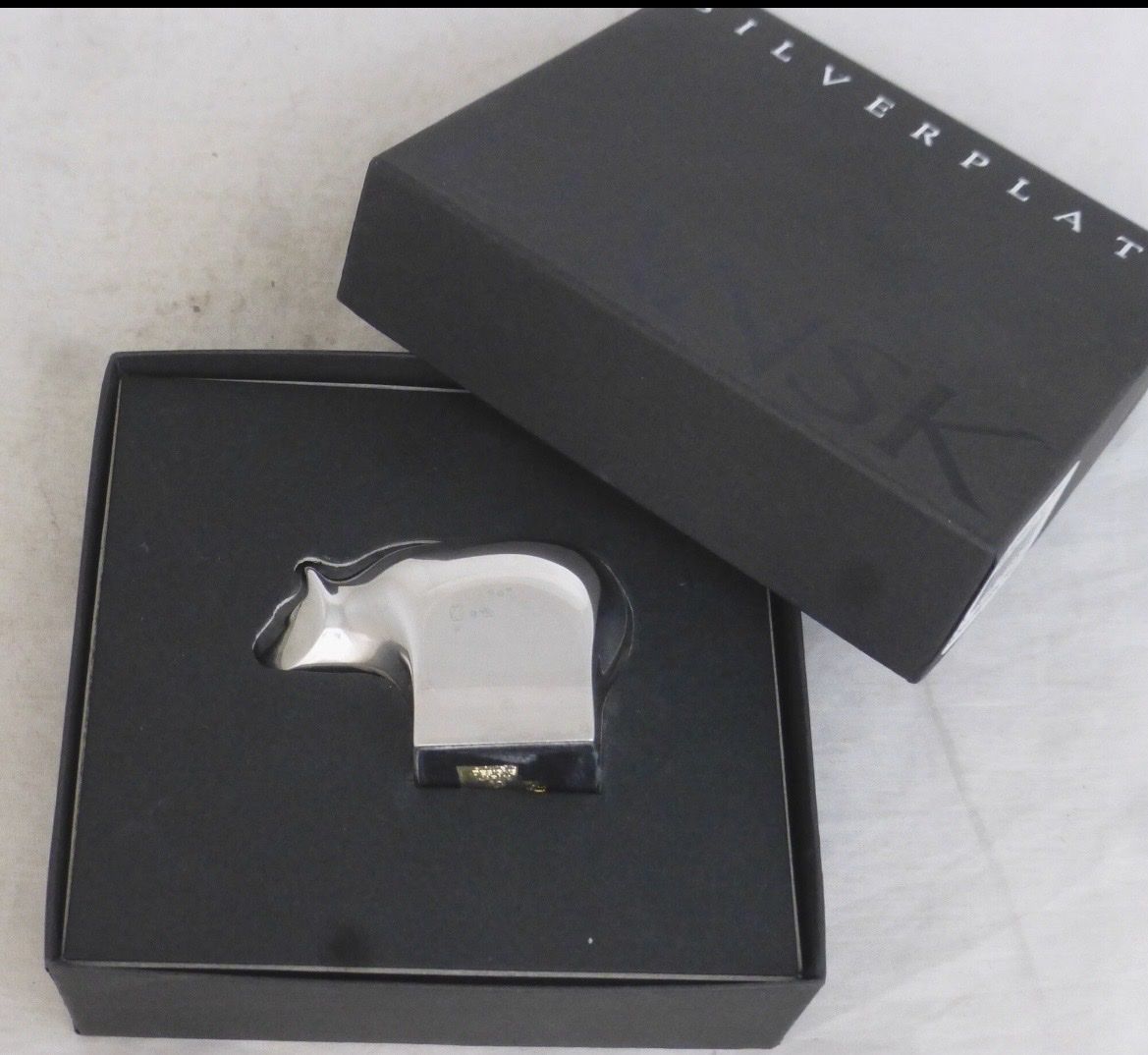Statuette: Dansk Designs Brown Bear Silverplate Paperweight – Nuovo (secondo la descrizione) da Zürich venduto da Mistral61