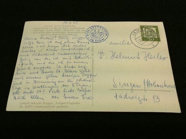 Cartoline postali: Burg Guttenberg 1962 – Usato da Schaffhausen venduto da vintageworld 3