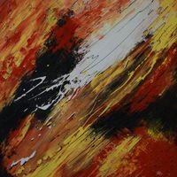 Abstraktes Gemälde handgemalt auf Leinwad - Meisterwerk 105