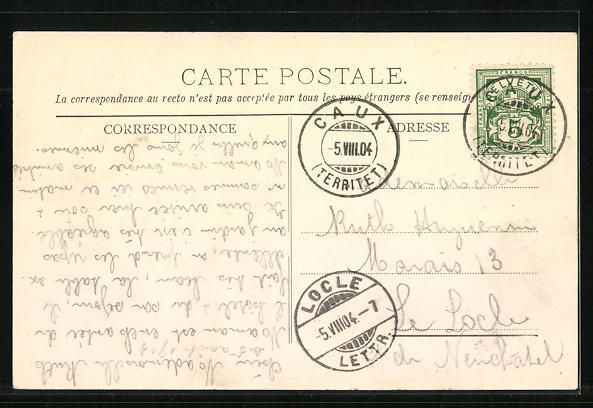 Cartoline postali: AK Caux, Palace-Hotel, 1904 – Usato da Berlin venduto da bartko-reher 1