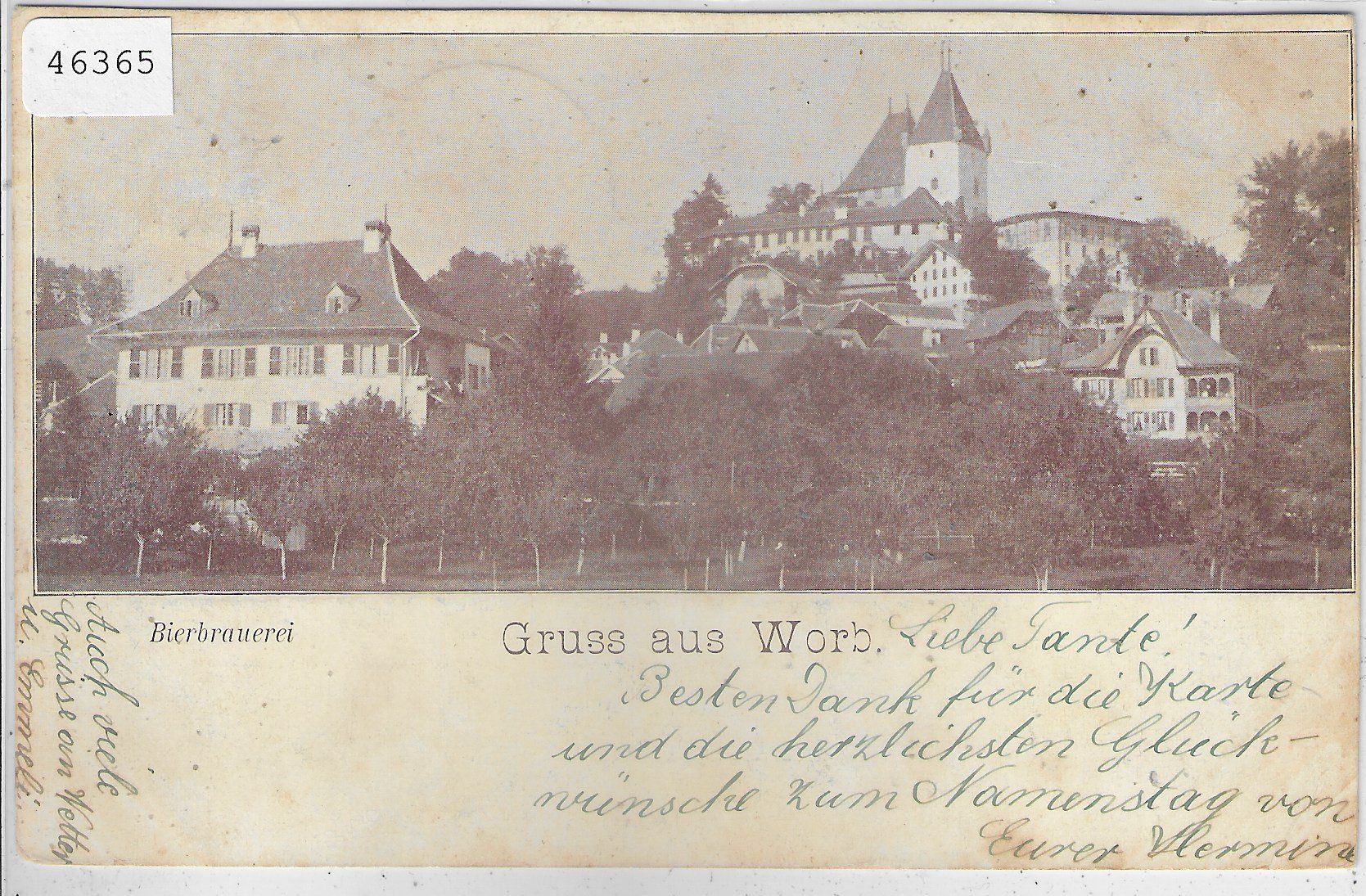 Cartoline postali: Gruss aus Worb - Bierbrauerei – Usato da Ettingen venduto da Kartenplanet