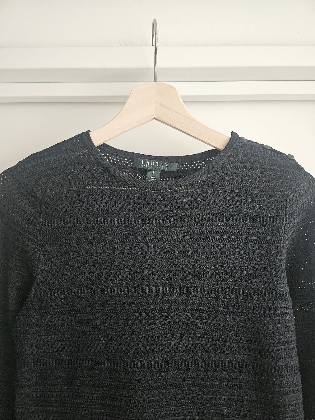 Ralph Lauren Pullover & Sweatshirts: Ralph Lauren Black Textured Pullover in S  – Gebraucht aus Kilchberg ZH von Thrift_Shop 2
