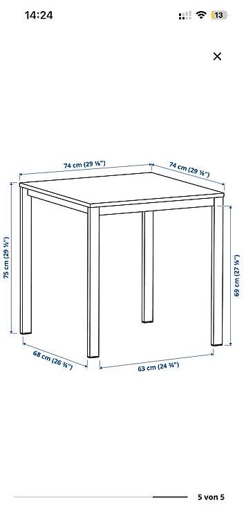 Ikea Tavoli: IKEA Vishals EssTisch Weiss Holz Quadrat – Usato da Zürich venduto da moe_y82v 1