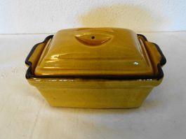 Rustikale Vintage Terrine Form, Keramiktopf mit Deckel💛