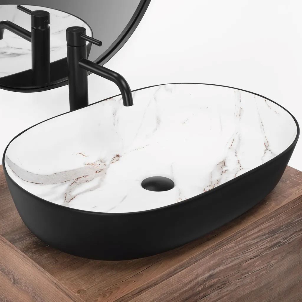 Lavabi & lavandini: Aufsatzwaschbecken schwarz – Nuovo e nell'imballaggio originale da Winterthur venduto da aredo 3