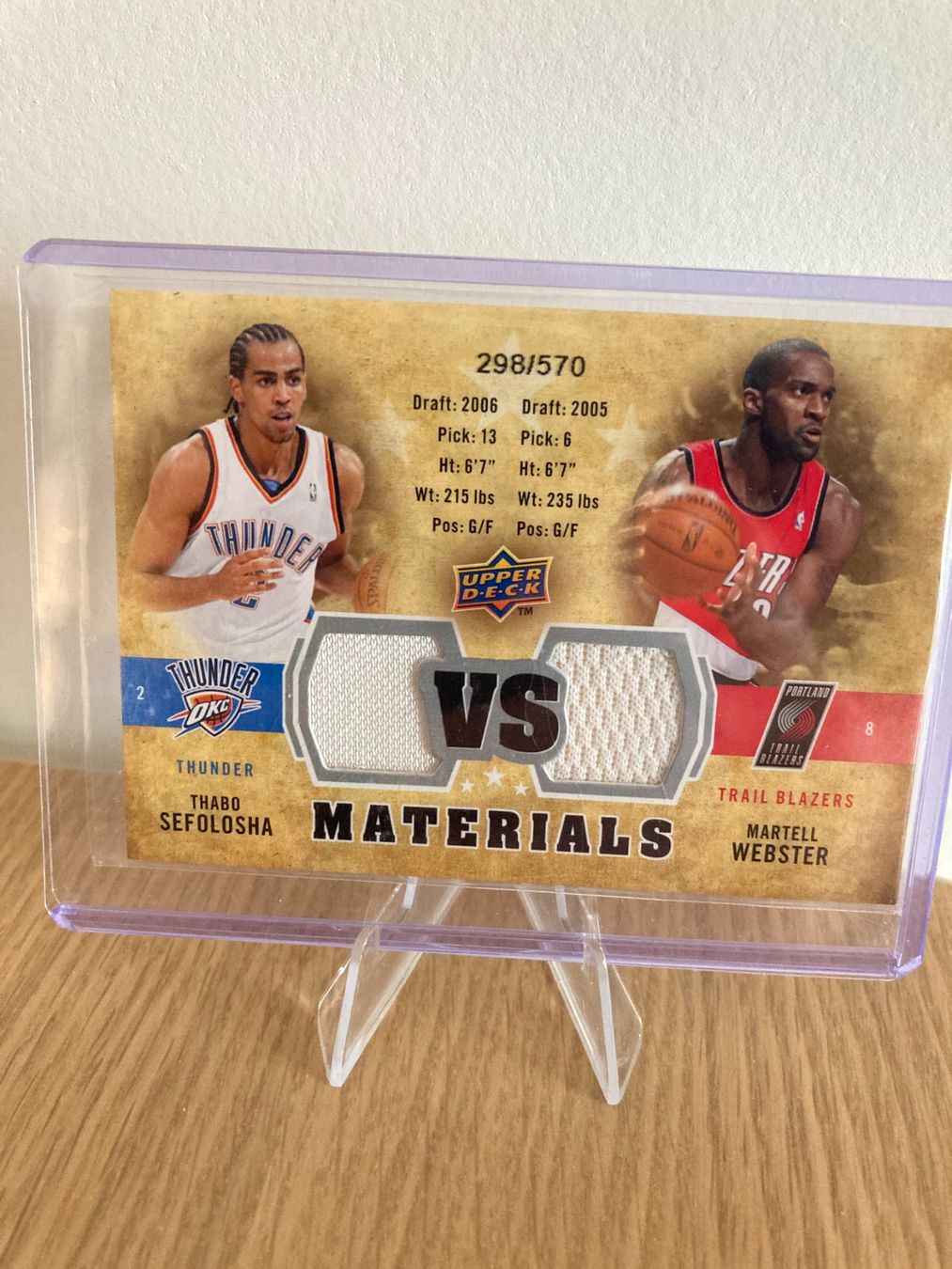 Sammelbilder & Trading cards: Upper Deck NBA 2009-2010 - Webster-Sefolosha Patch – Gebraucht aus La Tour-de-Peilz von Tyalos_Cards