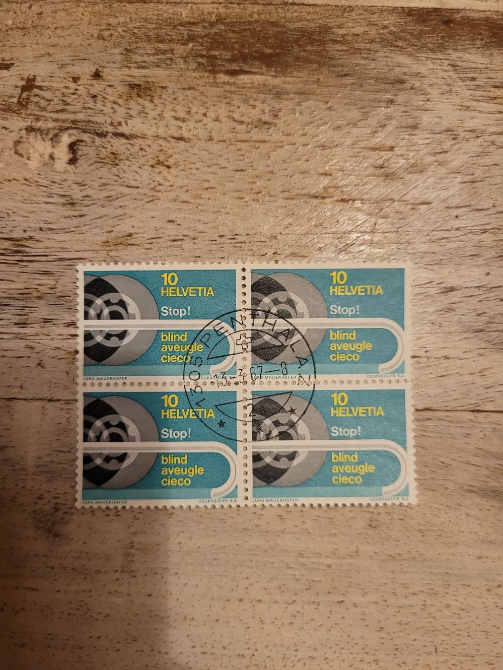 Alle Briefmarken: stop! blind! – Gebraucht aus Inwil von Flower2325