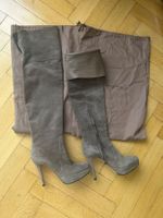 Gianvito Rossi Dark Beige High Heels Boots, Size 39
