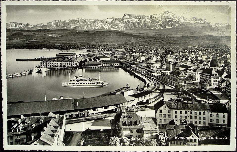 Cartoline postali: ROMANSHORN mit Säntiskette – Usato da Jona venduto da philajona
