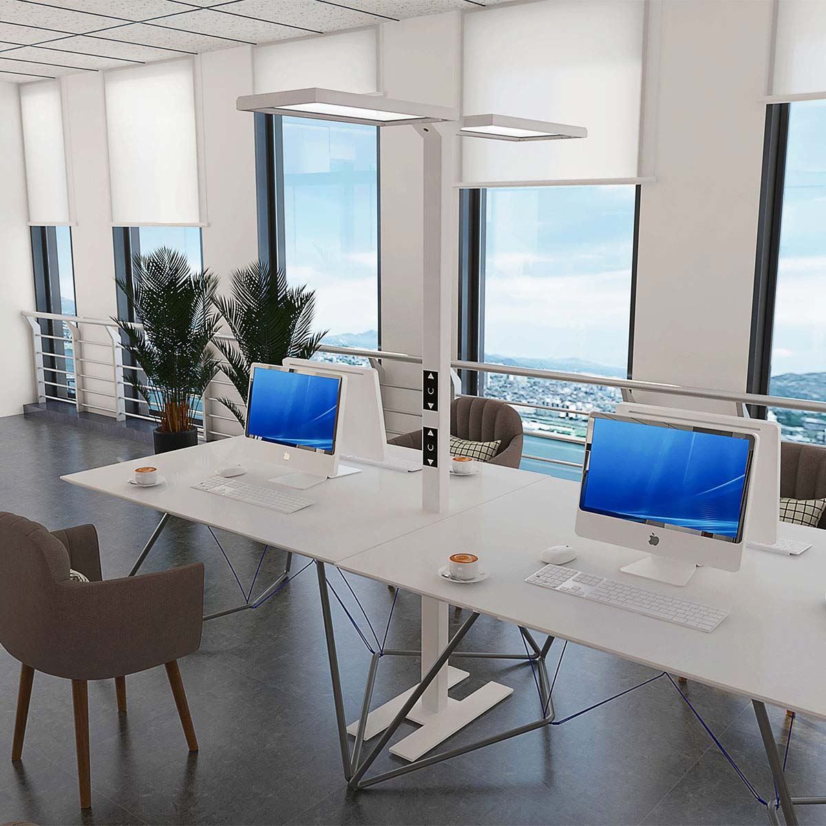 Lampade: Büro Stehleuchte, Doppelkopf, Office – Nuovo (secondo la descrizione) da Kreuzlingen venduto da Smart-Light 1