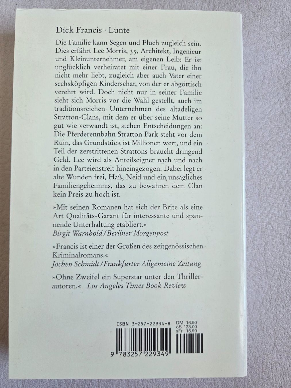 Libri: Dick Francis - Lunte – Usato da Bergdietikon venduto da Tanne_10 1