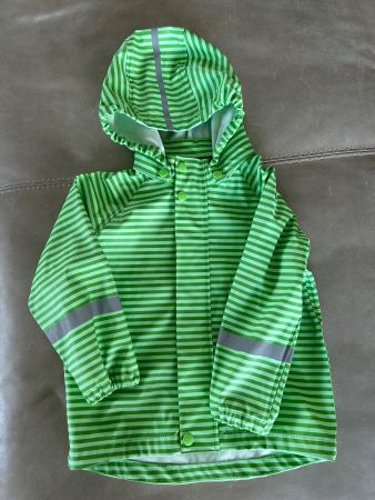 Regenjacke Reima, Gr. 92, grün gestreift, Top Zustand