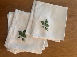 Serviettes brodées en coton de Venise