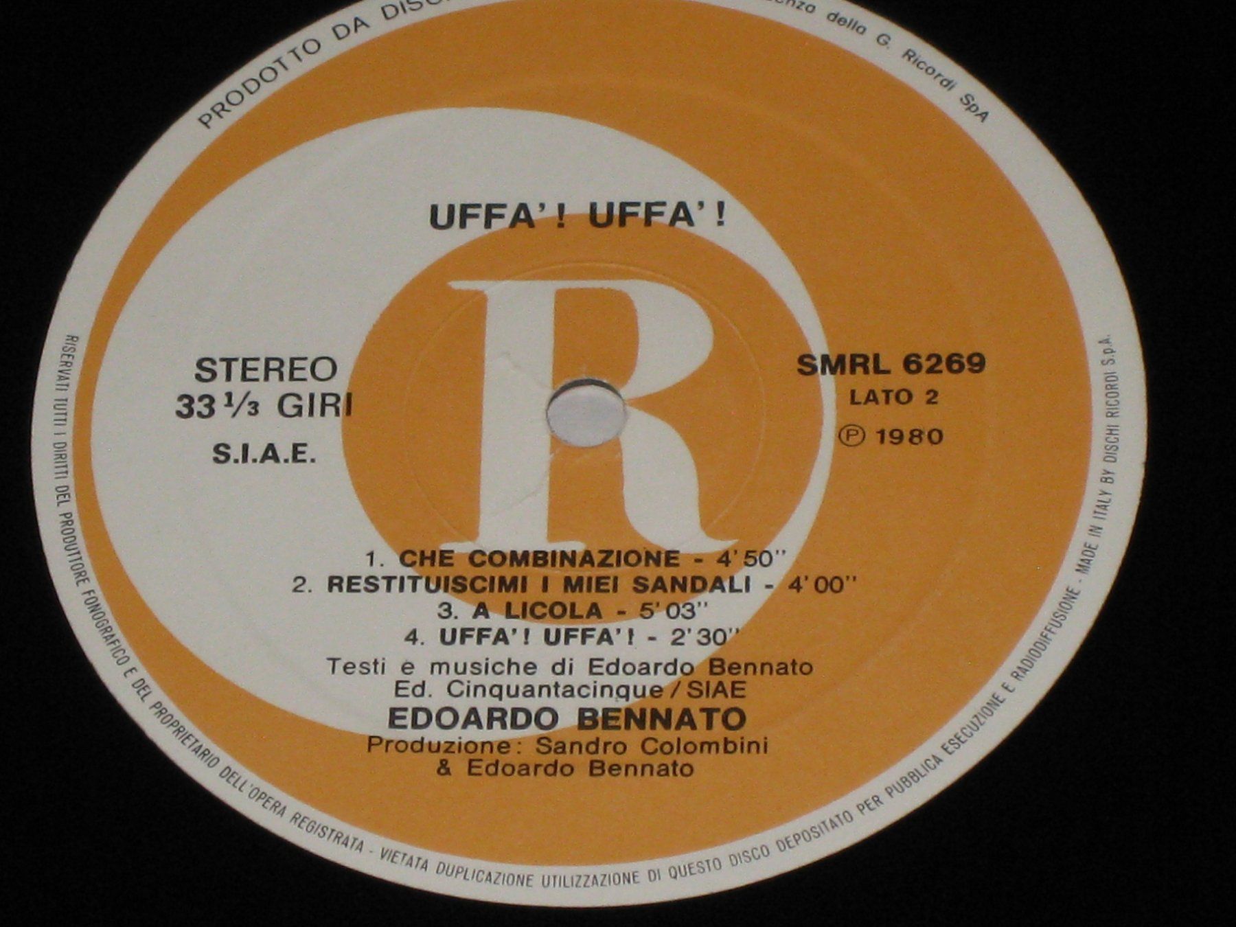 Dischi in vinile: LP - EDOARDO BENNATO - UFFA! UFFA! – Usato da Steckborn venduto da Quo7 2