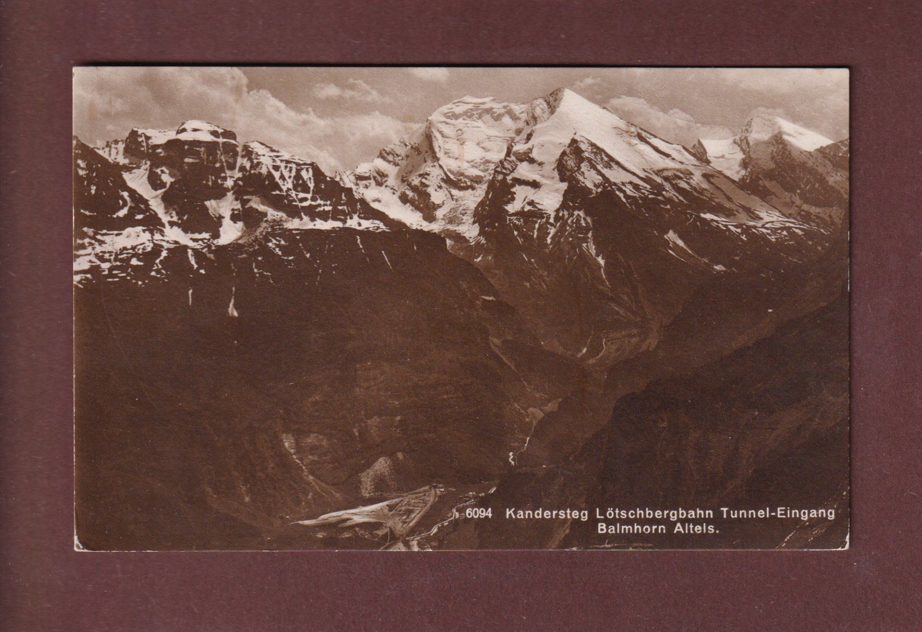 Cartoline postali: Kandersteg - Lötschbergbahn Tunnel-Eingang – Usato da Pully venduto da nicecards-shop