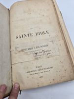 Ancienne Sainte Bible – 1877 – reliure cuir