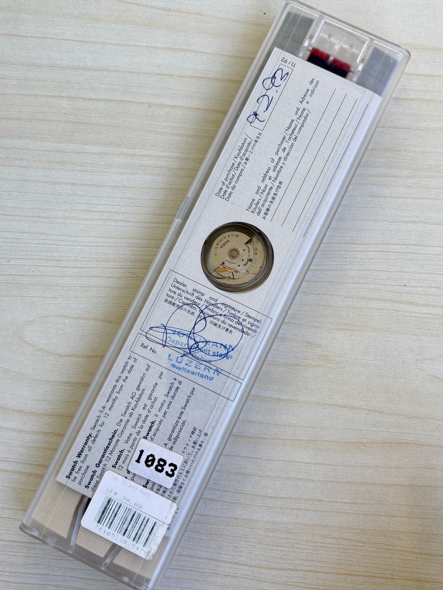 Swatch Orologi: Swatch Automatic Uhr transparent rot mit Box 1991 – Nuovo (secondo la descrizione) da Grenchen venduto da chththl 2