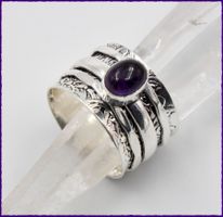♛ Amethyst 925 Silberring