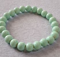Joli bracelet perles menthe, fait main, pour l'été ☀️