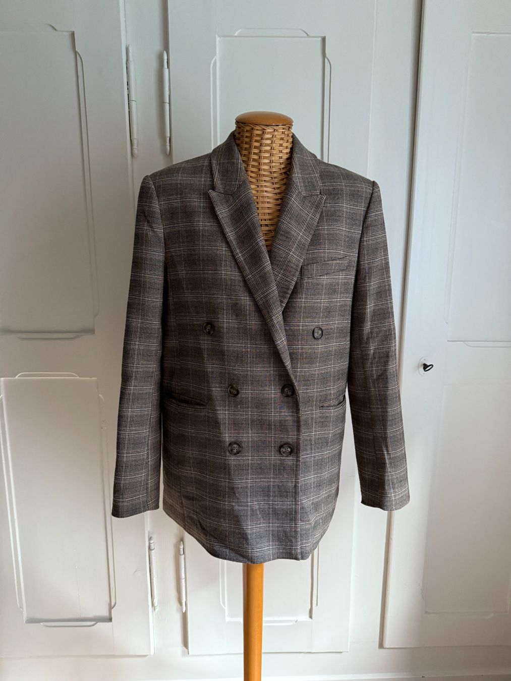 Zara Jacken: ZARA- Longblazer beige kariert M – Gebraucht aus Zürich von Diazaio