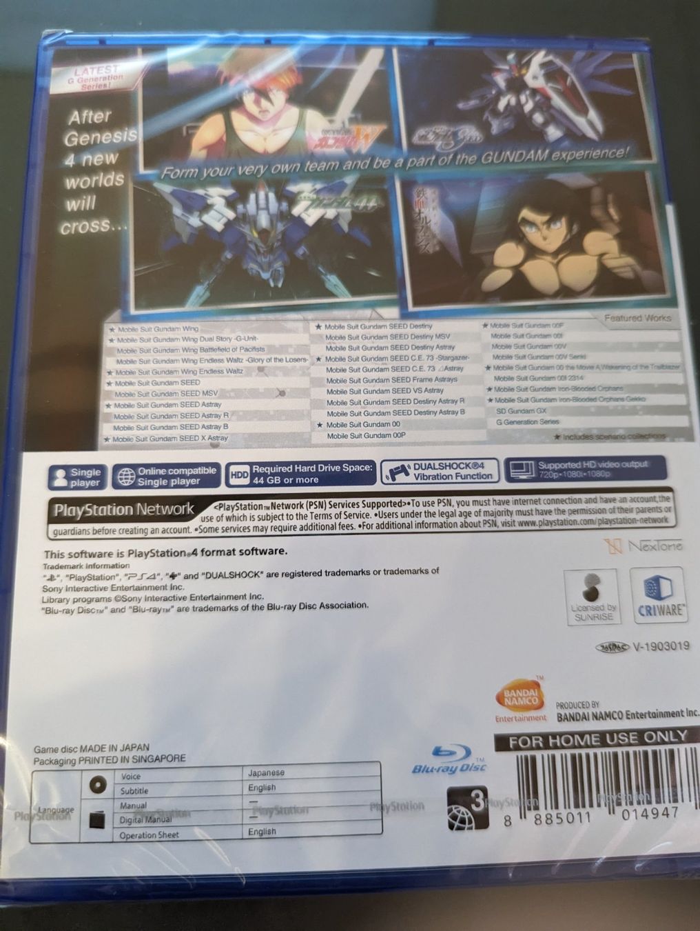 Sony Giochi: SD Gundam G Generation Cross Rays - Platinum Edition – Nuovo e nell'imballaggio originale da Seseglio venduto da Stebu74 1