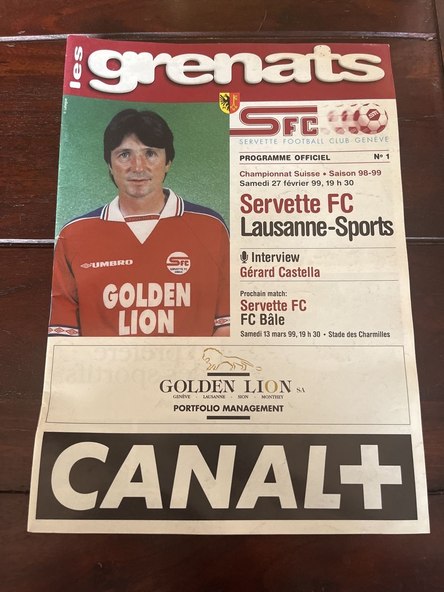 Riviste & Magazine: Servette FC Matchprogramm Meistersaison 1998/99 – Usato da Wallisellen venduto da theadicts77