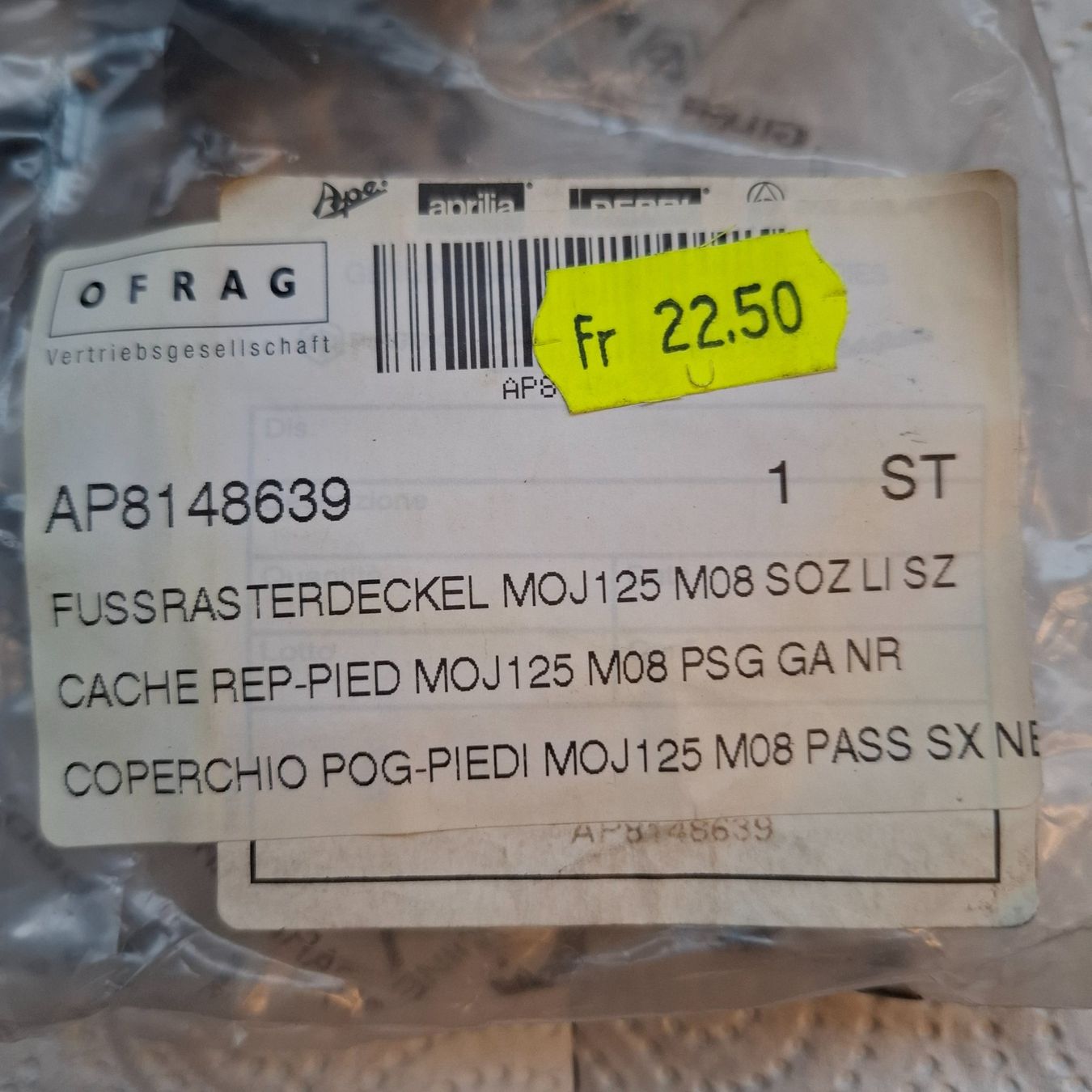 Aprilia Tutti pezzi di ricambio per scooter: Aprilia Mojito 50 / 125 / 150 – Nuovo e nell'imballaggio originale da Reichenbach i. K. venduto da sugifranz