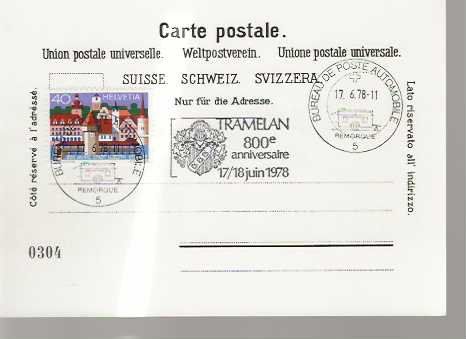 Cartes postales: carte postale Tramelan 800ème – D'occasion à Sorvilier par carose01 1