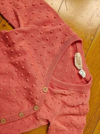 Strickjäggli in Lachs Gr 62/68