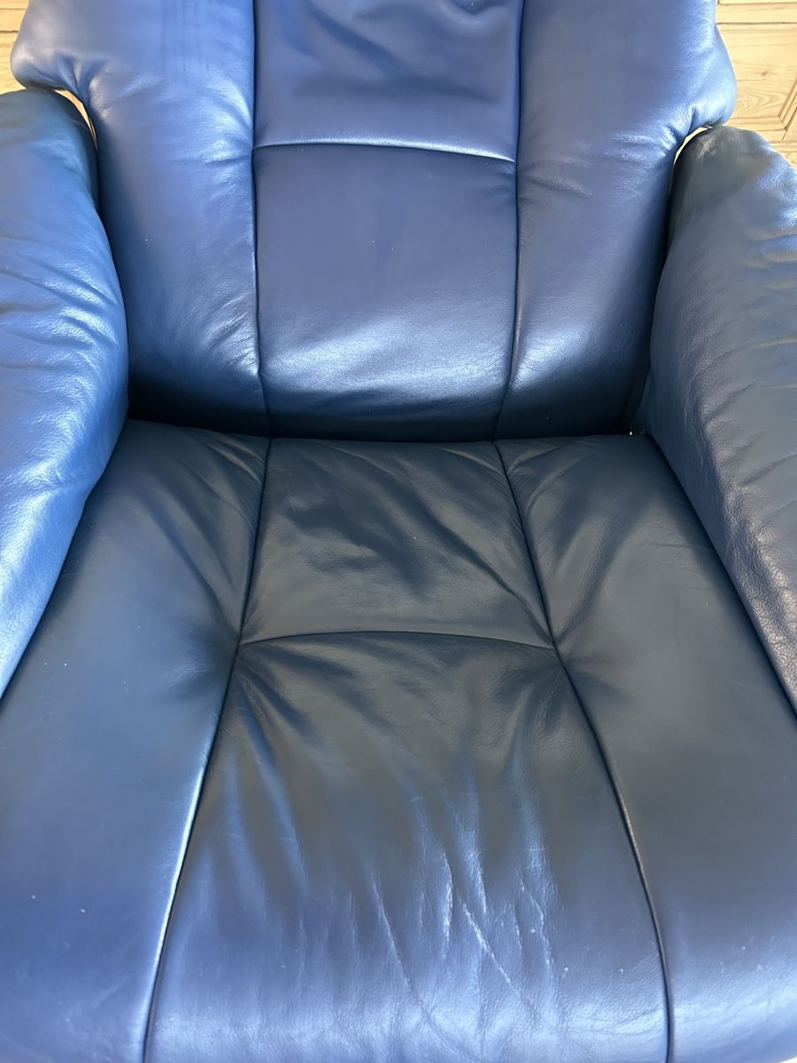Stressless Sessel: Stressless Sessel mit Hocker Leder dunkelblau gebraucht – Gebraucht aus Lanzenhäusern von vic63 4