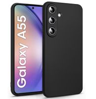 Samsung Galaxy A55 5G Liquid Silicone Case Hülle Cover black