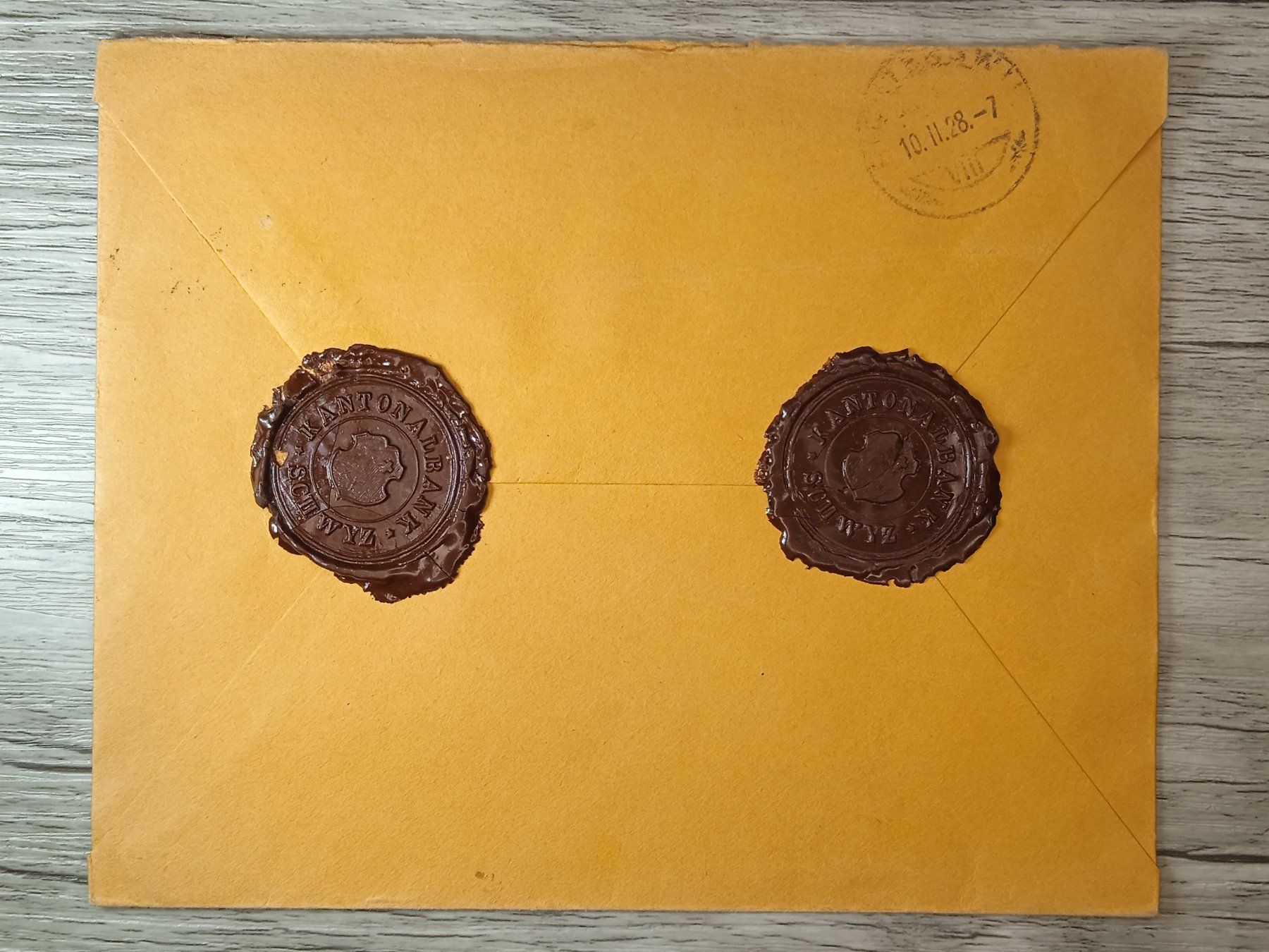 Tutti i francobolli: TR48 Enveloppe + Timbre Suisse 1928 – Usato da Cousset venduto da Patrick_Collections 1