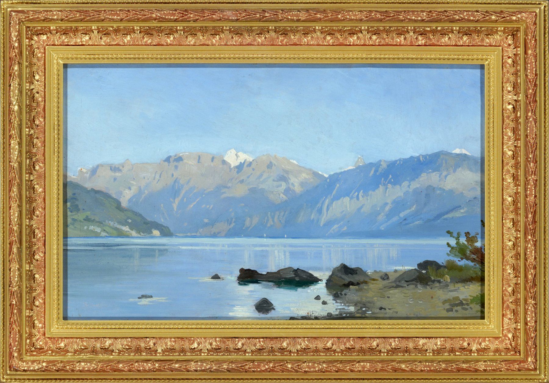 Gemälde: Rodolphe Auguste Bachelin (1830-1890): Thunersee – Gebraucht aus Meilen von Anonymous3