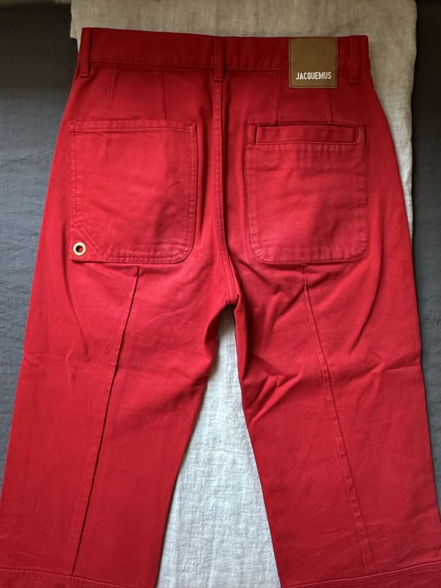 Jacquemus Jeans: Jacquemus Le Raphia Trousers, red, size 28 – Gebraucht aus Zürich von Haafaa 1
