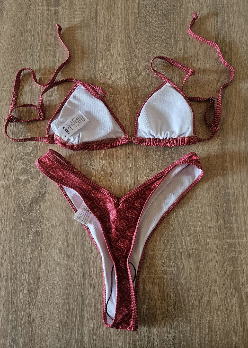 Shein Costumi da bagno & Bikini: Bikini von Shein rot mit Muster - Grösse M – Nuovo (secondo la descrizione) da Ebikon venduto da SecondChance_byM 3