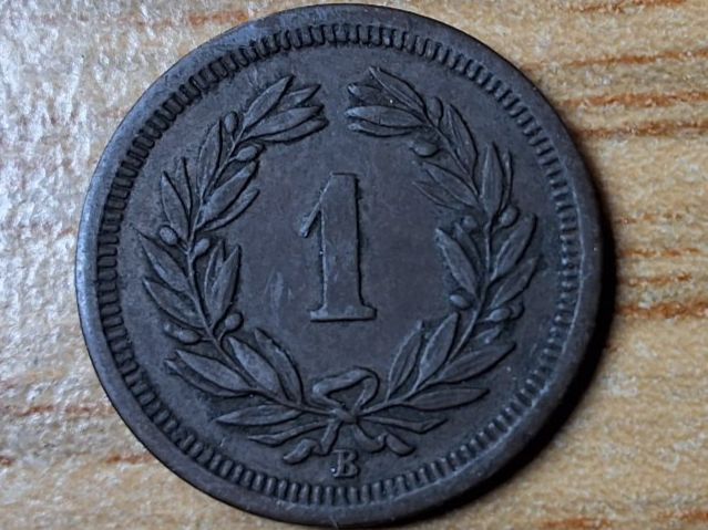 Tutti le monete: 1 Rappen 1876 - sehr schön! – Usato da Münchenstein venduto da purbach1 5