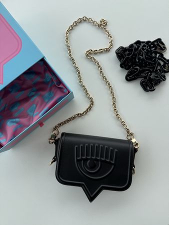 CHIARA FERRAGNI SMALL EYELIKE BAG - Umhängetasche - black
